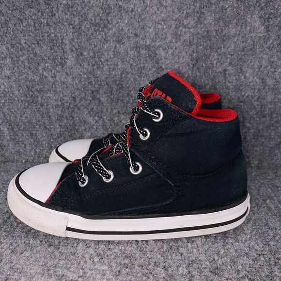 Converse Kids Black and Red Sneakers - Picture 4 of 10